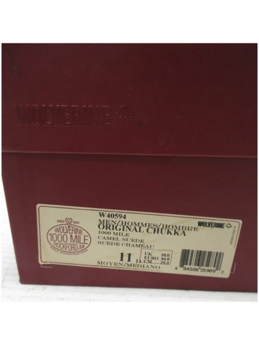 Wolverine Boots 11 D 1000 Mile Original Chukka Suede Leather USA Made